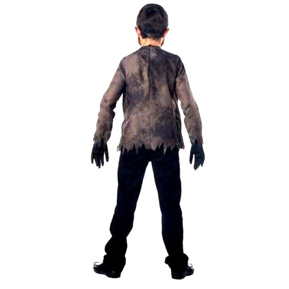 Extreme Scorched Zombie Deluxe Costume CHILD Sz S Lights& Scary Sound Halloween - Picture 3 of 17